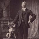 Unidentified man and his dog